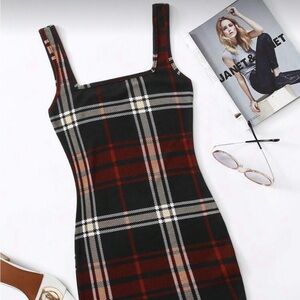 Plaid Sleeveless Dress